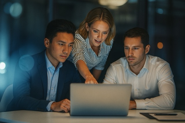 SVMA advisory team collaborating in the office